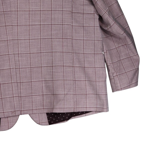 Johnny Bigg Blazer 48 Mens Holland Check Plaid Stretch Rose Pink Purple Prep NEW - Picture 14 of 15